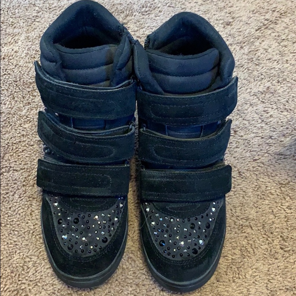 Aldo black wedge bootie sneakers